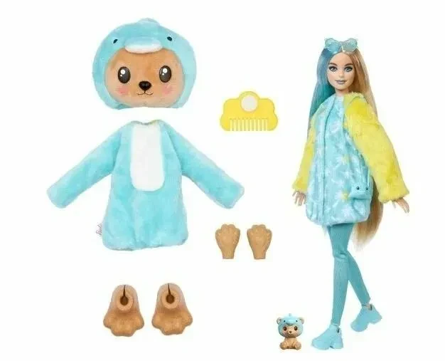 КУКЛА С АКСЕССУАРАМИ BARBIE CUTIE REVEAL TEDDY BEAR AS DOLPHIN