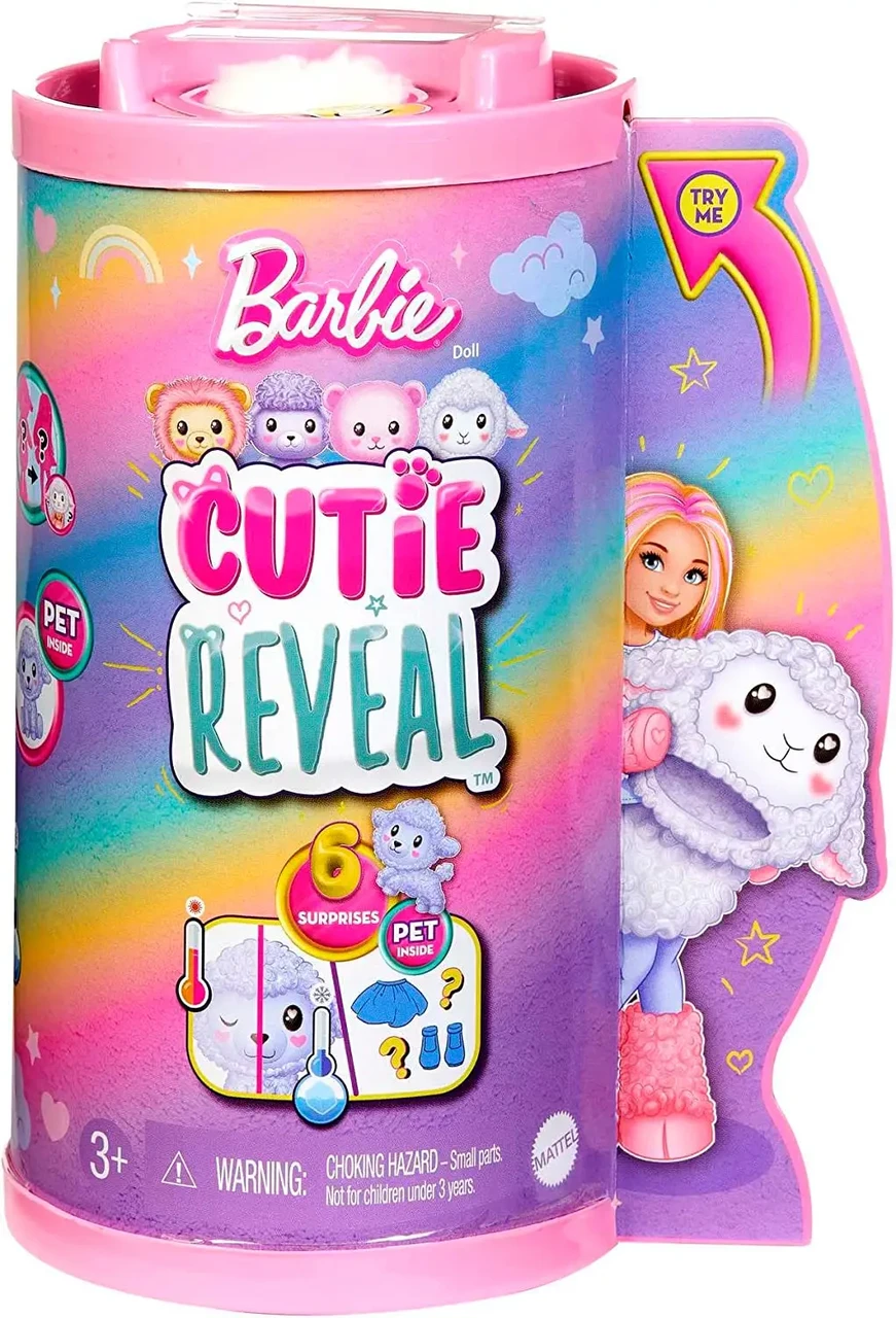 КУКЛА-СЮРПРИЗ BARBIE CUTIE REVEAL МАЛЕНЬКАЯ КУКЛА ЯГНЕНОК