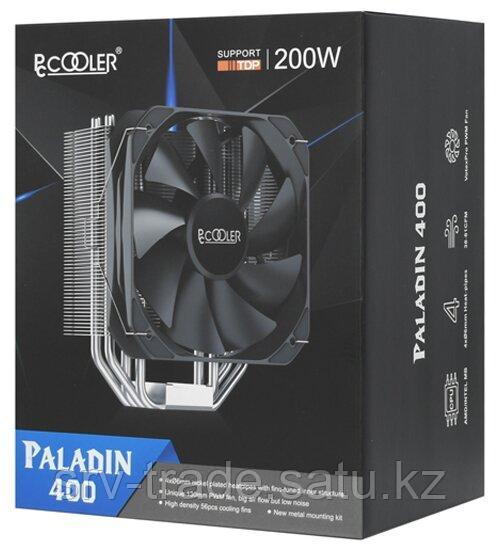 Система охлаждения PCCooler Paladin 400, blackCooler for S1700/1200/115x/AM4, 800-1600rpm, 130cm fan, 200W - фото 2 - id-p116360911