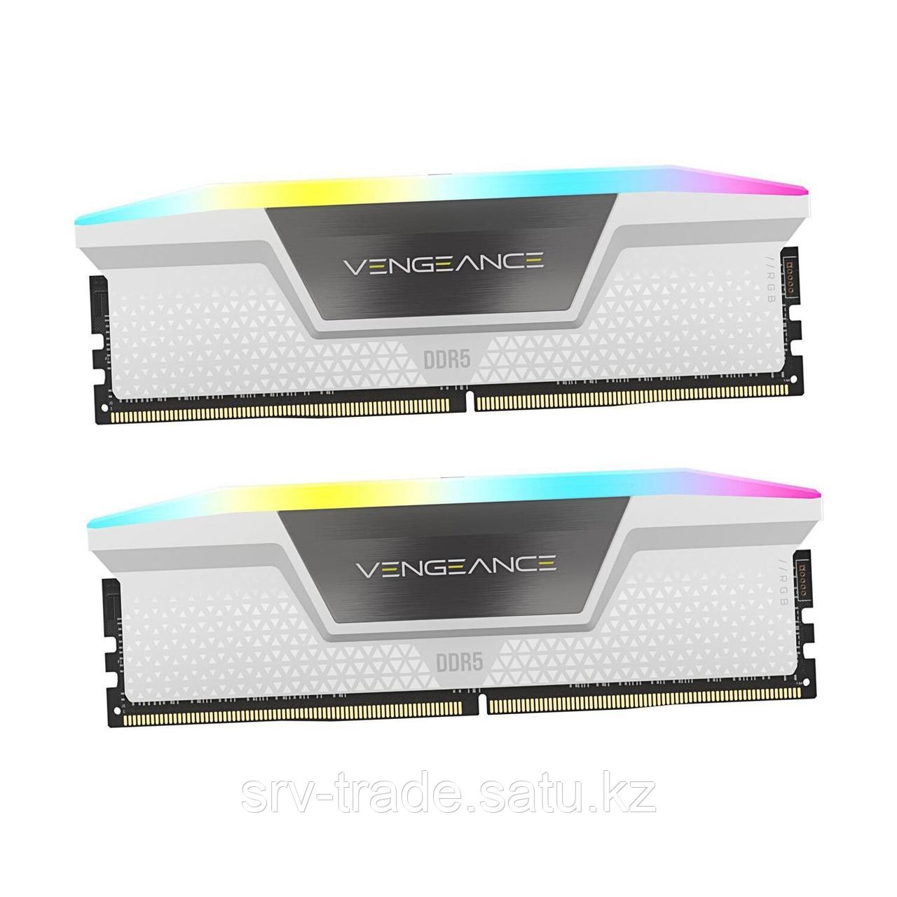 Комплект модулей памяти Corsair Vengeance RGB, CMH64GX5M2B6000C40W, DDR5, 64 GB, whiteDIMM kit - фото 4 - id-p116360951