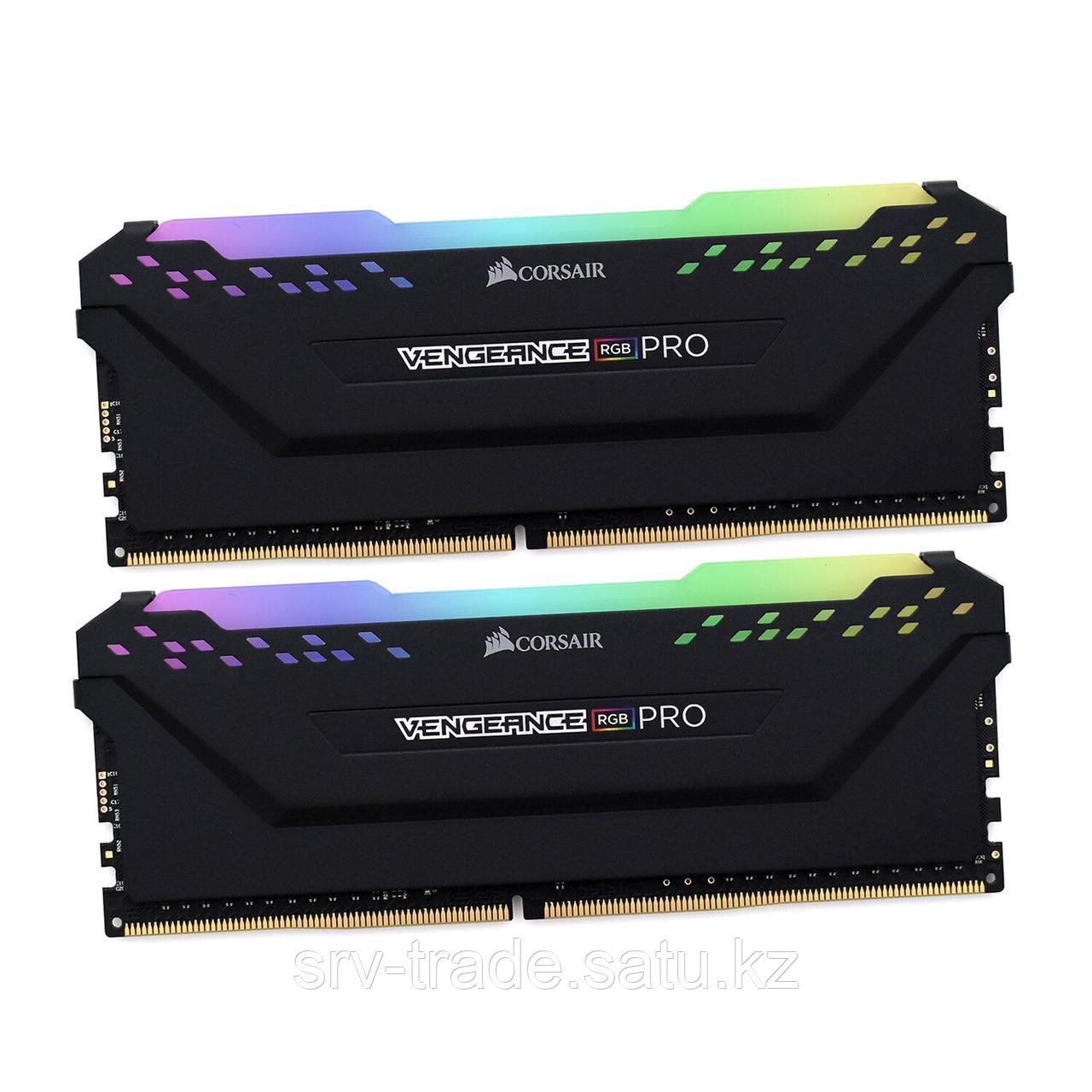 Комплект модулей памяти Corsair Vengeance RGB PRO, CMW16GX4M2C3200C16, DDR4, 16 GB, blackDIMM kit (2x8GB), - фото 3 - id-p116361034