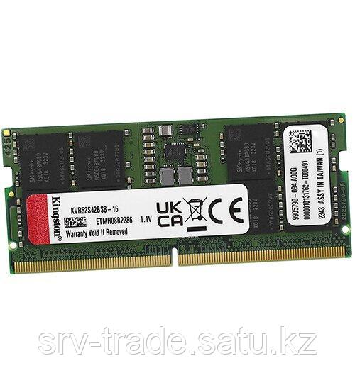 Модуль памяти для ноутбука, Kingston, KVR52S42BS8-16, DDR5, 16 GBSO-DIMM CL42 - фото 1 - id-p116361042