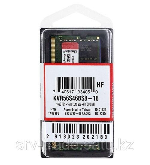 Модуль памяти для ноутбука, Kingston, KVR56S46BS8-16, DDR5, 16 GBSO-DIMM CL46 - фото 2 - id-p116361045