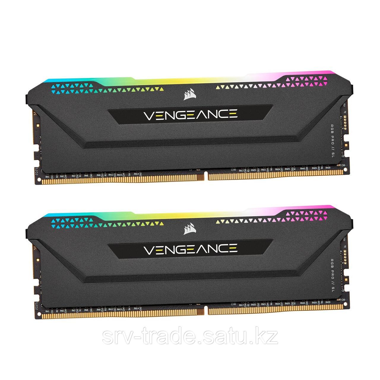 Комплект модулей памяти Corsair Vengeance RGB PRO SL, CMH32GX4M2D3600C18 (for AMD Ryzen & Intel), DDR4, 32 GB, - фото 4 - id-p116361115