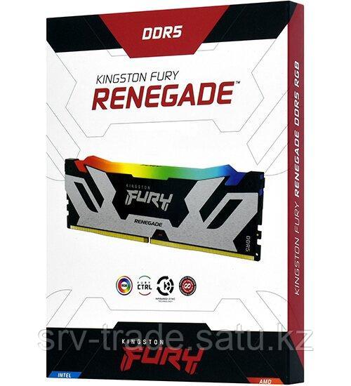 Модуль памяти Kingston Fury Renegade Silver RGB, KF564C32RSA-24, DDR5, 24 GBDIMM CL32 - фото 2 - id-p116361136