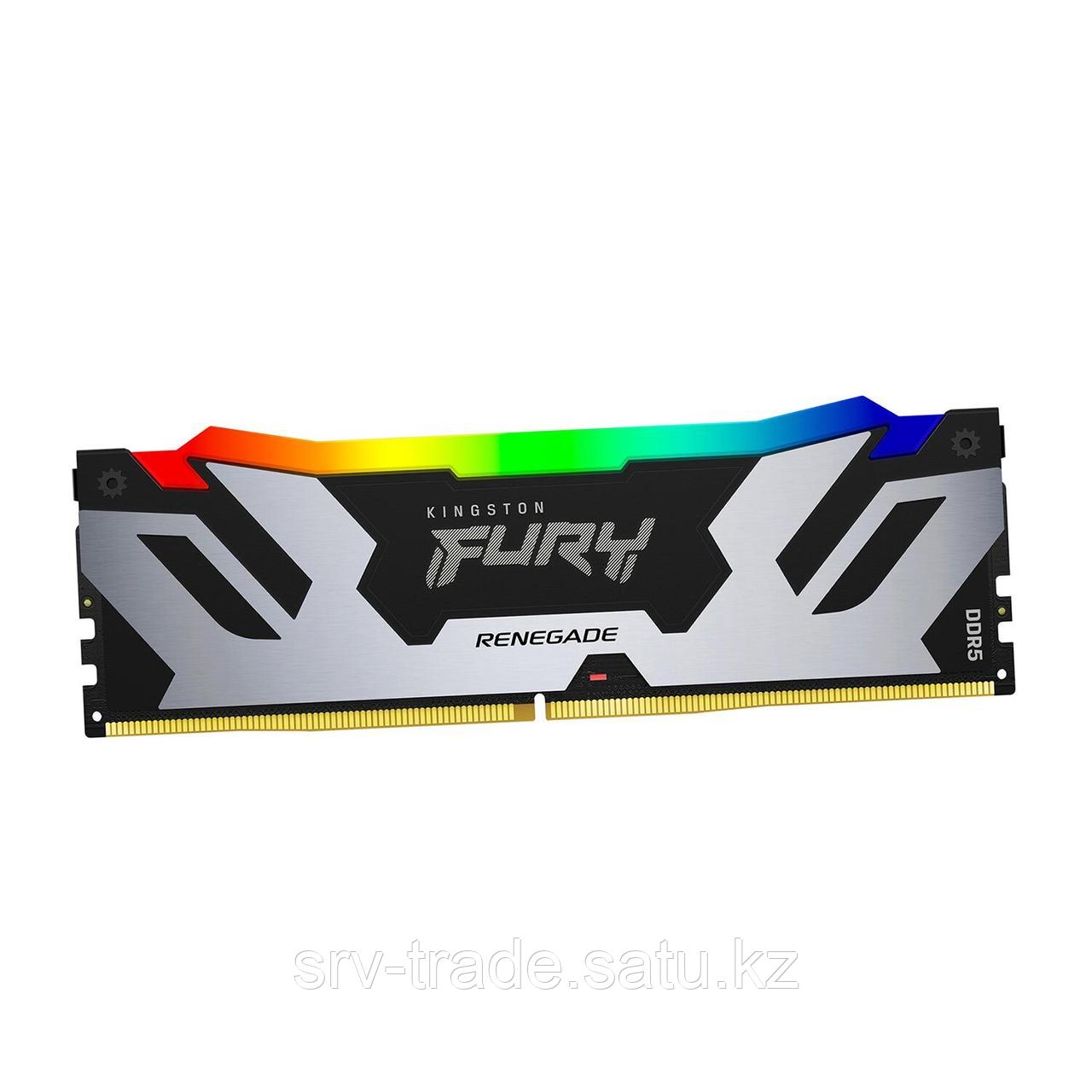 Модуль памяти Kingston Fury Renegade Silver RGB, KF560C32RSA-48, DDR5, 48GBDIMM 48 GB CL32 - фото 4 - id-p116361190
