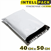 Курьер пакет почтовый белый полиэтиленовый 400*500мм для интернет магазинов, маркетплейсов без печати с клапан