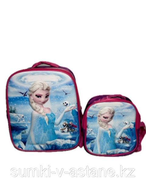 Школьный рюкзак для девочек с сумкой под обувь, в начальные классы - фото 1 - id-p45467377