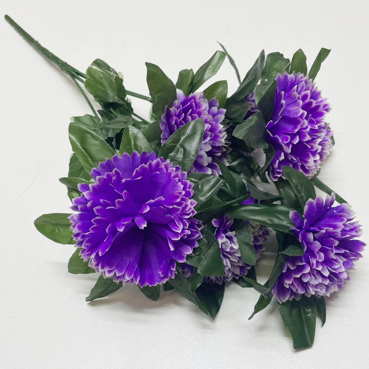 Искусственные цветы 45 см фиолетовые с белыми кончиком - фото 1 - id-p116364167