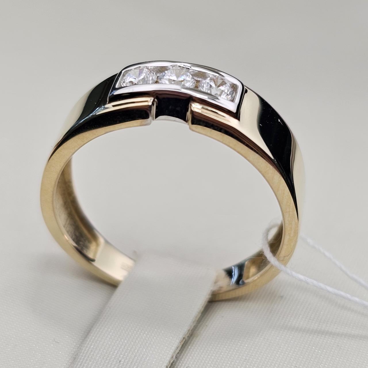 Золотое кольцо 585 проба с фианитом 3,0 гр.18 р. - фото 5 - id-p116263984
