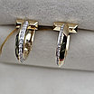 Золотые серьги 585 проба с бриллиантами 0,153ct VS2/H 5,97р, фото 9