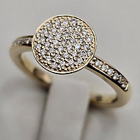 Золотое кольцо с бриллиантами 0.23Сt VS1/H VG, 17,3 размер