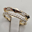 Золотое кольцо 17,3р с бриллиантами 0.13Сt VS1/H  VG, фото 5