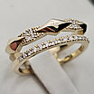 Золотое кольцо 17,3р с бриллиантами 0.13Сt VS1/H  VG, фото 7