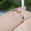 Золотое кольцо с бриллиантом 0.098Сt SI1/I  VG,16.5 размер, фото 3