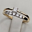 Золотое кольцо 17р с бриллиантом 0.271Сt VS2/I VG, фото 3