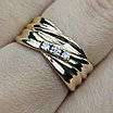 Золотое кольцо с бриллиантом 0.12Сt  VS2/I  VG,18 размер, фото 6