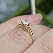 Золотое кольцо 16,5р с бриллиантом 0.187 Ct  SI2/I  VG, фото 2