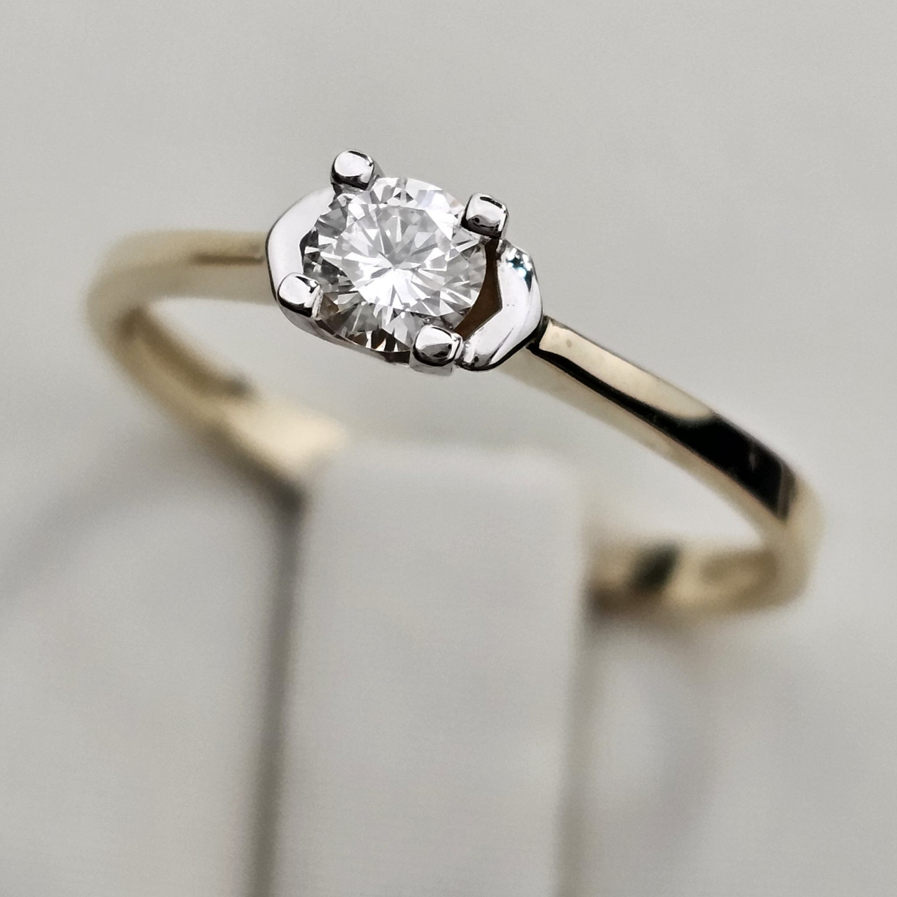 Золотое кольцо с бриллиантом 0.187 Ct SI2/I VG,16.5 размер - фото 1 - id-p116305997