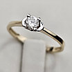 Золотое кольцо 16,5р с бриллиантом 0.187 Ct  SI2/I  VG, фото 5