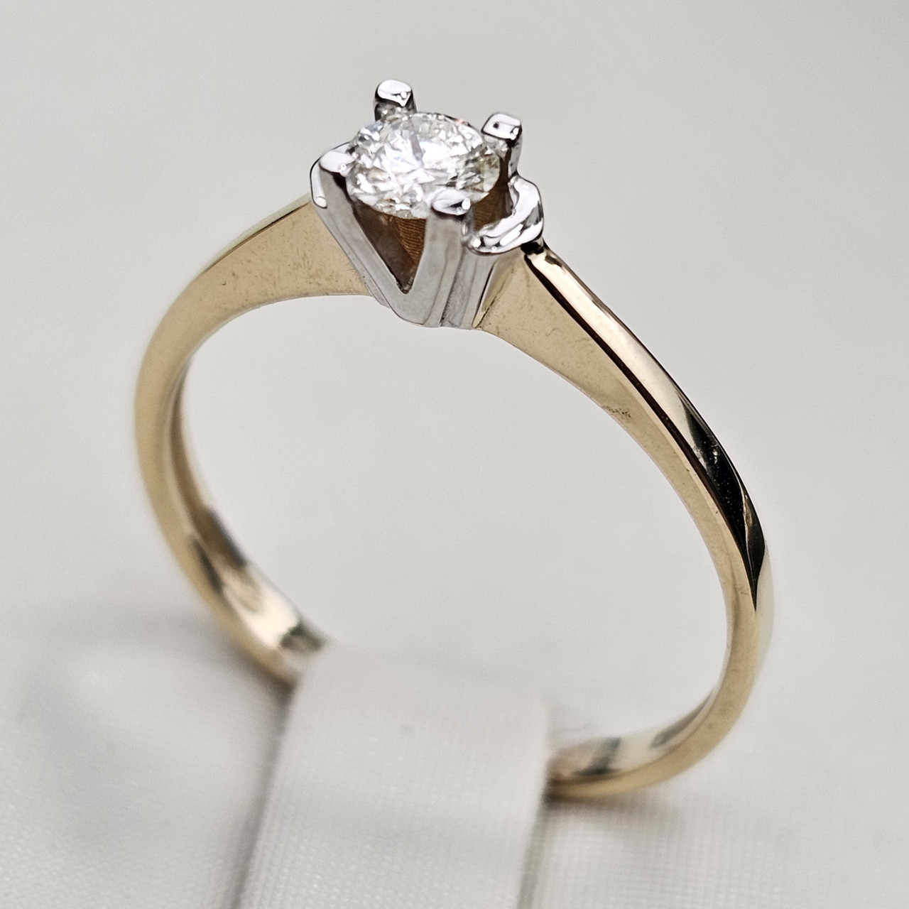 Золотое кольцо с бриллиантом 0.187 Ct SI2/I VG,16.5 размер - фото 9 - id-p116305997