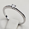 Золотое кольцо 15р с бриллиантом 0.066 Ct  SI1/J VG, фото 10
