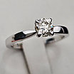 Золотое кольцо 750 пр. 17р с бриллиантом 0.6Сt SI2/N, G-Cut, фото 8