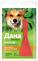 Дана Ультра капли на холку (для собак и щенков 10-20 кг), 1*1,6 мл