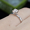 Золотое кольцо с бриллиантом 17р. 0.59Сt SI2/O,P G-Cut, фото 9