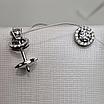 750 проба Золотые серьги с бриллиантами 0.61Ct 4/4А 0,2Сt 3/3А, фото 3