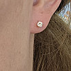 Золотые серьги с бриллиантами 0.38Ct SI1/I, Ex-Cut, фото 3