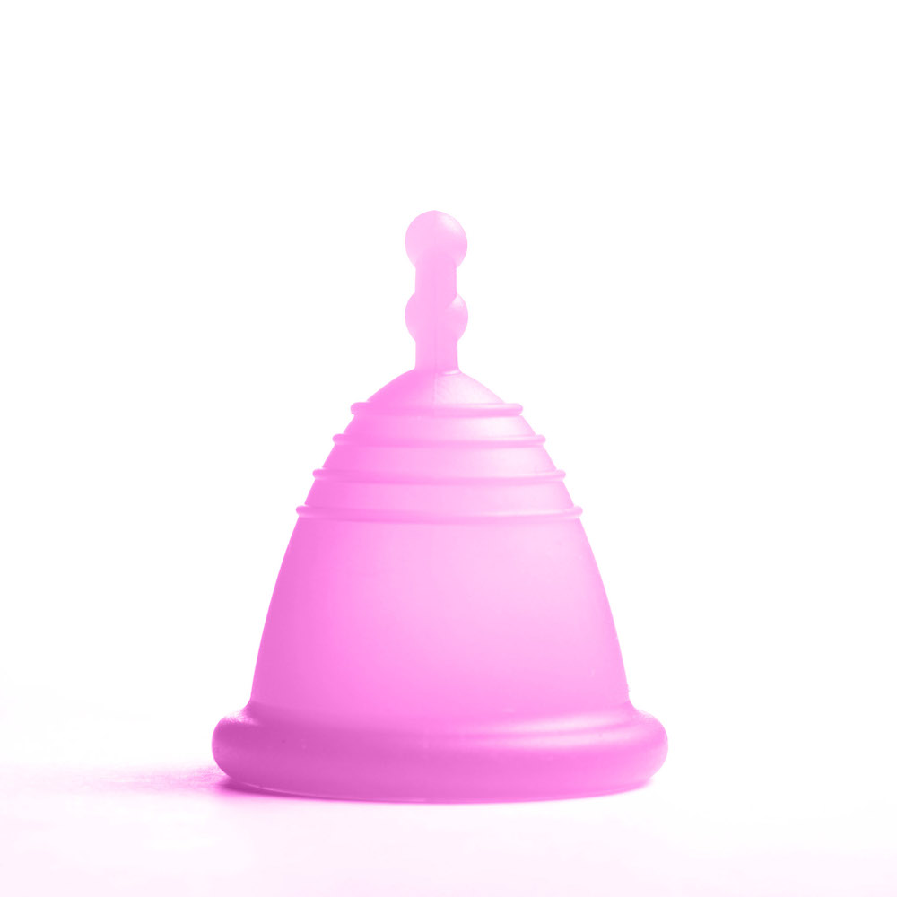 Менструальная чаша с ножкой, размер S (нежно-розовый) - фото 1 - id-p112390822