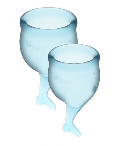 Satisfyer Feel secure Menstrual Cup Набор менструальных чаш (Голубой) - фото 1 - id-p112390235
