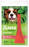 Дана Ультра капли на холку (для собак и щенков 5-10 кг), 1*08 мл