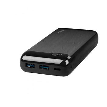 Ttec PowerSlim Pro LCD PD 20.000 mAh Powerbank with USB-C Input-Output,Black