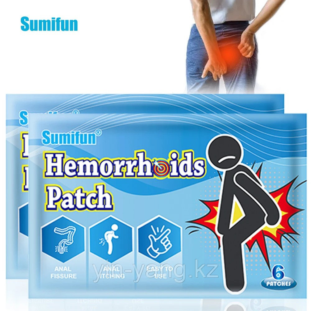 Пластыри для лечения геморроя "Hemorrhoids Patch", 6 шт