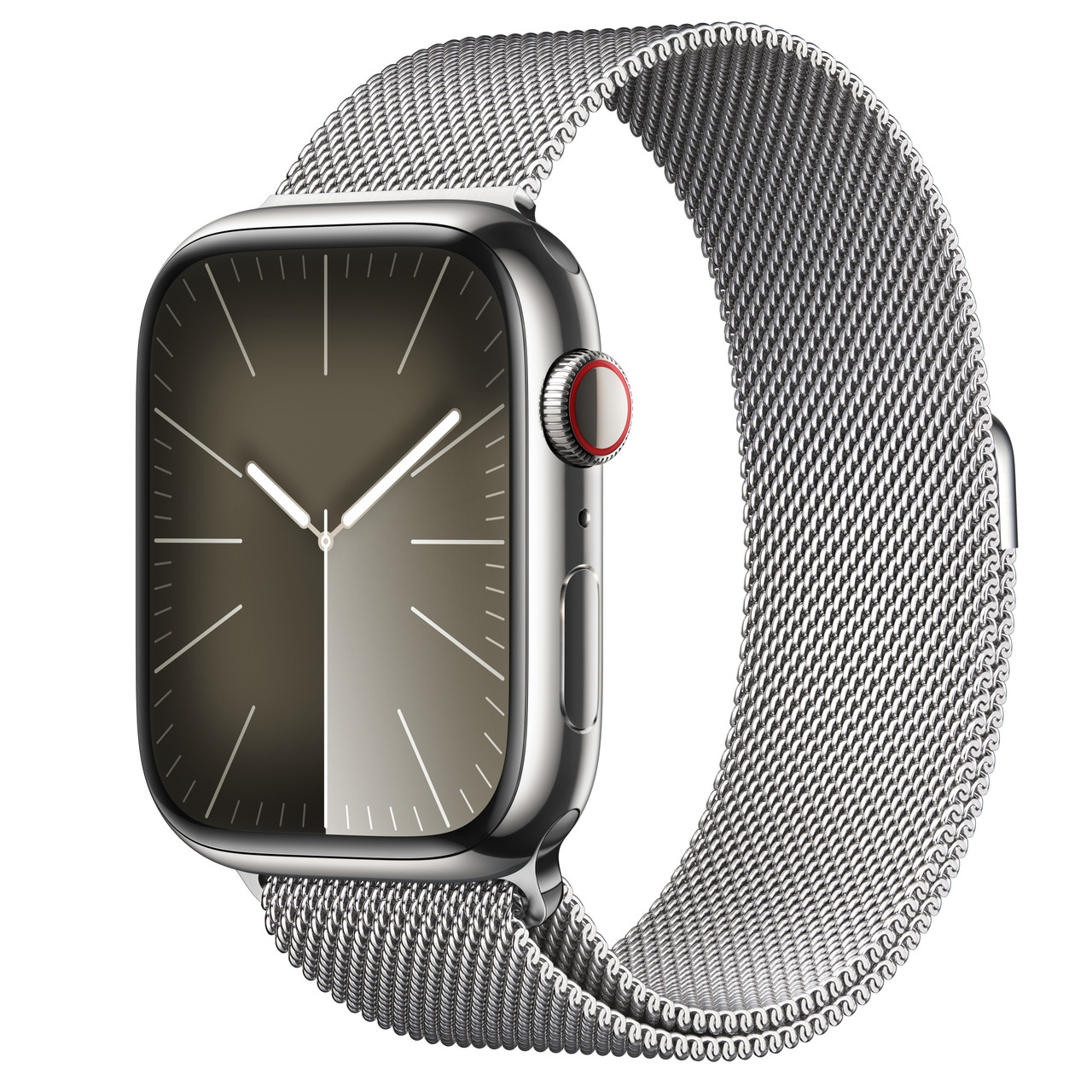 Apple Watch Series 9 45mm silver Milanese loop - фото 1 - id-p114380459