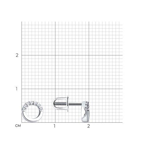 Серьги из серебра с натуральным бриллиантом - фото 4 - id-p116334362