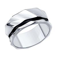 Кольцо из серебра с эмалью - размер 19