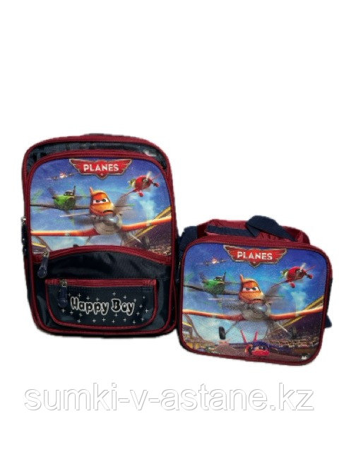 Школьный рюкзак для мальчика в начальные классы, с сумкой под сменную обувь.