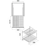 Сетка выдвижная для посуды нижнего монтажа 45 см Hafele, фото 3