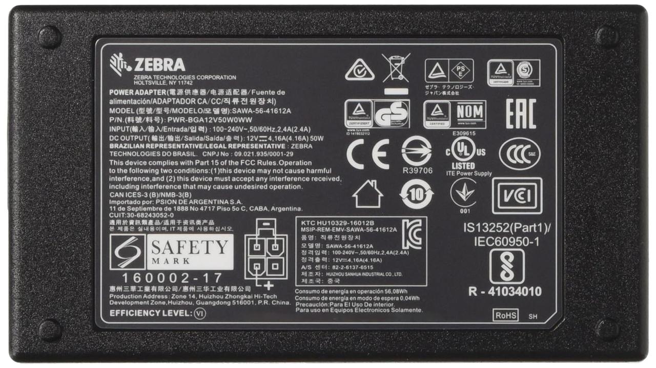 Zebra PWR-BGA12V50W0WW Блок питания для крэдла SAC-TC51-4SCHG-01 терминалов сбора данных Zebra TC51/56,TC52/57 - фото 2 - id-p116372160