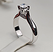 Золотой набор с бриллиантами (кольцо 0.31 Сt SI1/G EX, 0.04 Ct VS1/G, р 17, серьги 0,62Ct SI1/I, 0.10Ct VS1/I), фото 5