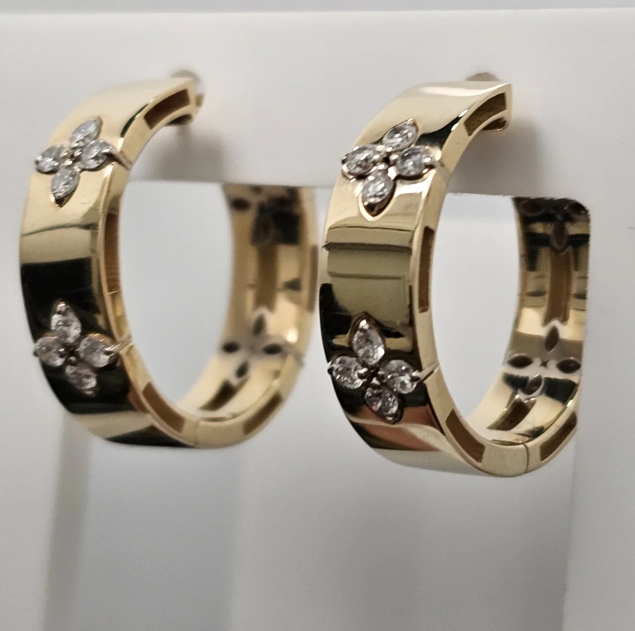 Золотой набор с бриллиантами (кольцо 0.49Сt VS1/H VG, 17.3 р, серьги 0.39Ct VS1/H, VG-Cut) - фото 9 - id-p116372572