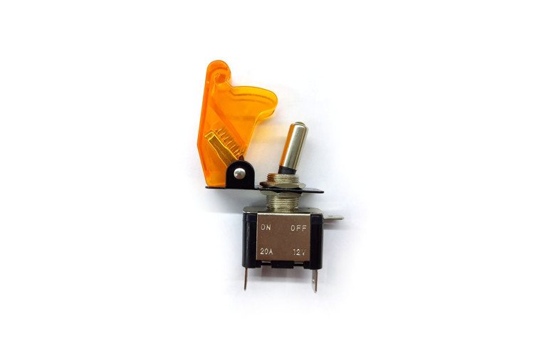 Тумблер с защитной крышкой и подсветкой VA 63096617 (20A 12V) (оранжевый) - фото 1 - id-p112387091