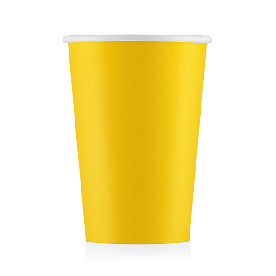 Стакан бумажный Желтый для гор. напитков, 350мл