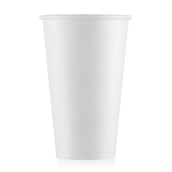 Стакан бумажный Белый для гор. напитков, 450мл