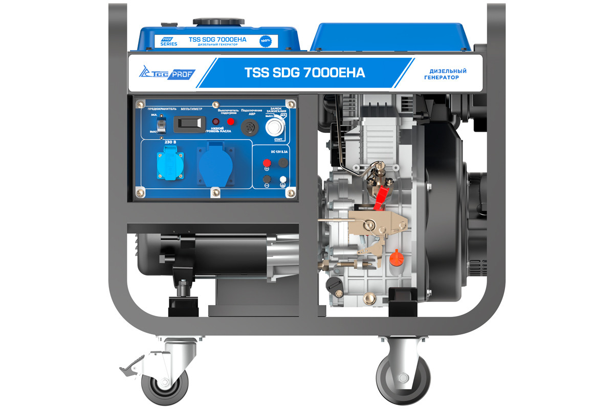 Дизель генератор TSS SDG 7000EHA 100033 (6.5 кВт, 220 В, ручной/электро, бак 12.5 л) (АВР) - фото 3 - id-p116378031