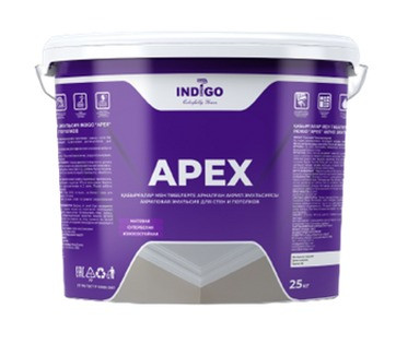 Краска Apex для стен и потолков полуматовая моющаяся супербелая 7кг - фото 1 - id-p116378578