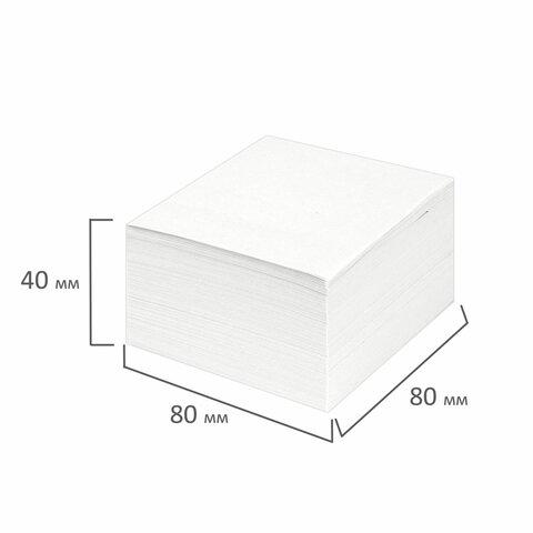 Блок для записей STAFF непроклеенный, куб 8х8х4 см, белый, белизна 90-92% - фото 2 - id-p116378943